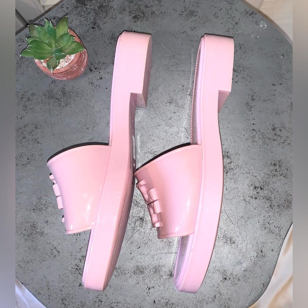 Tory Burch Eleanor Jelly Double T slides size Petunia 8 - Picture 9 of 13